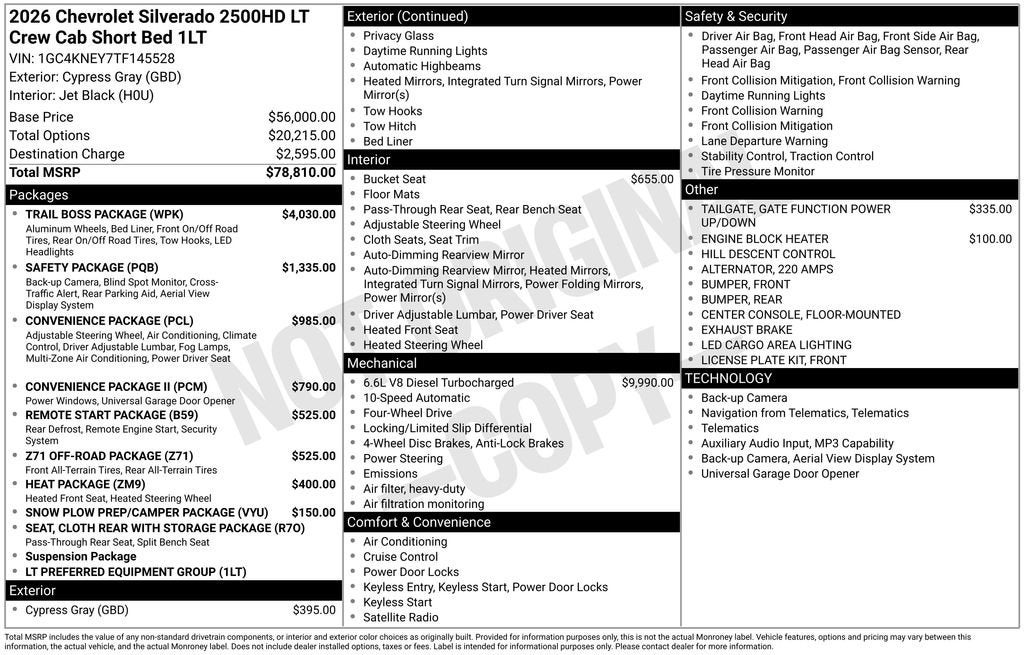 2026 Chevrolet Silverado 2500 HD LT