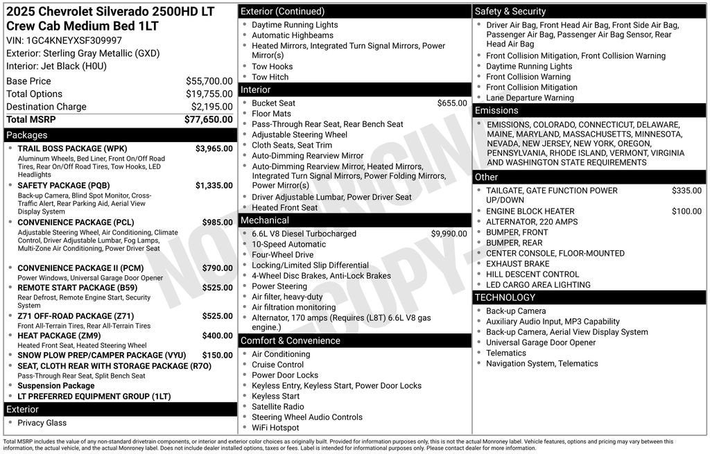 2025 Chevrolet Silverado 2500 HD LT