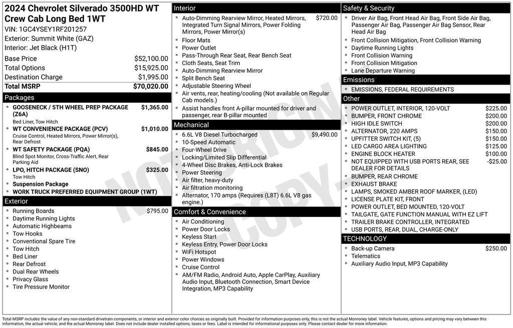 2024 Chevrolet Silverado 3500 HD WT DRW