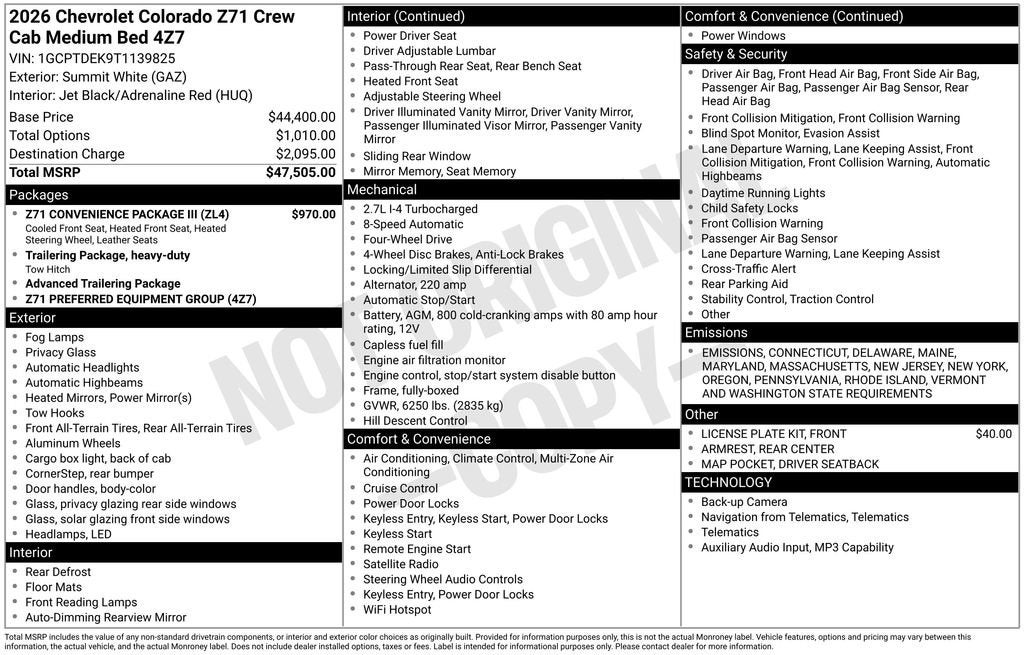 2026 Chevrolet Colorado Z71
