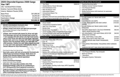2025 Chevrolet Express Cargo 2500 WT