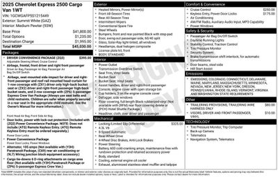2025 Chevrolet Express Cargo 2500 WT