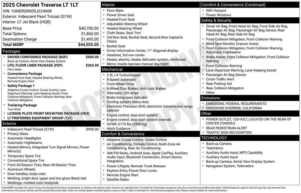 2025 Chevrolet Traverse LT