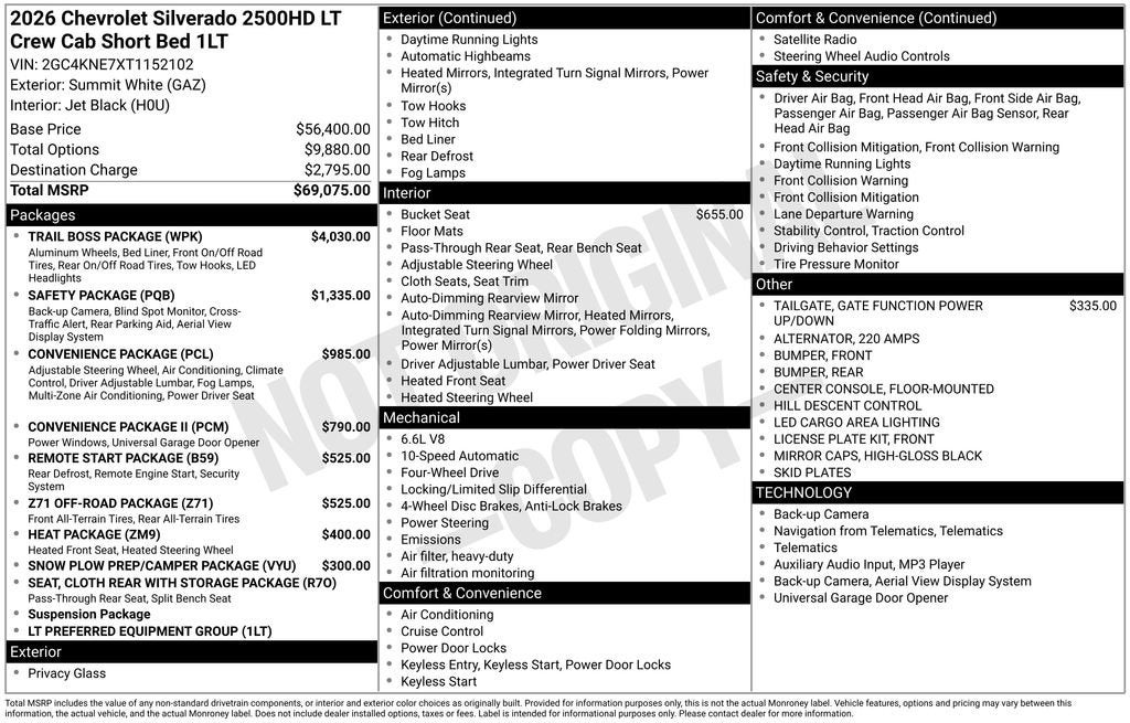 2026 Chevrolet Silverado 2500 HD LT