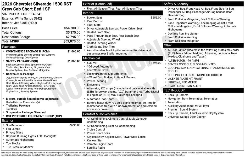 2026 Chevrolet Silverado 1500 RST