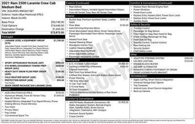 2021 RAM 2500 Laramie