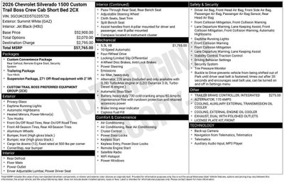 2026 Chevrolet Silverado 1500 Custom Trail Boss