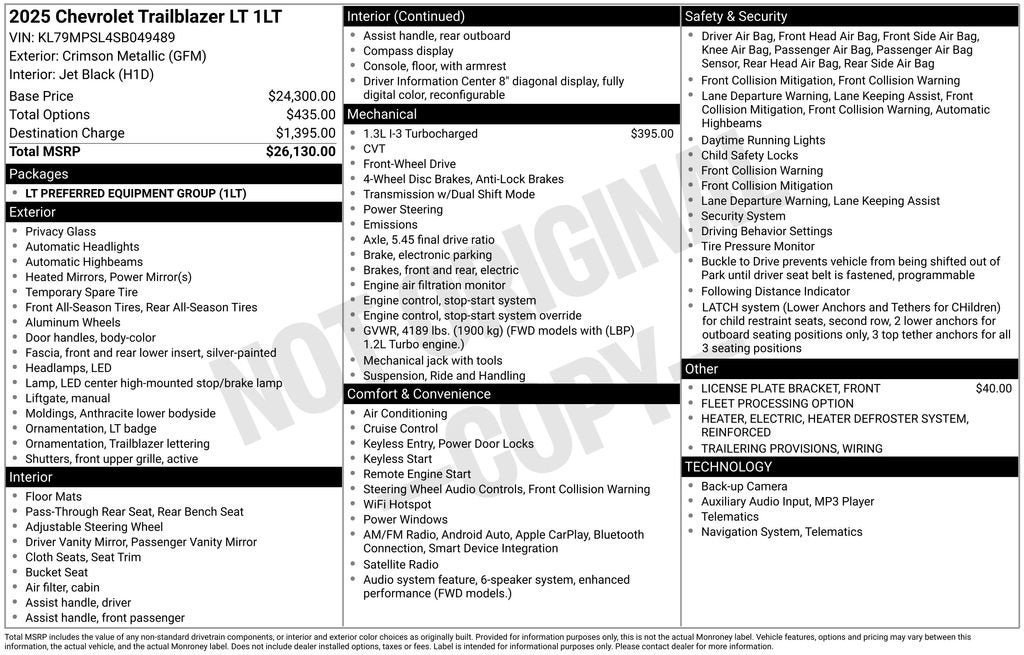 2025 Chevrolet Trailblazer LT