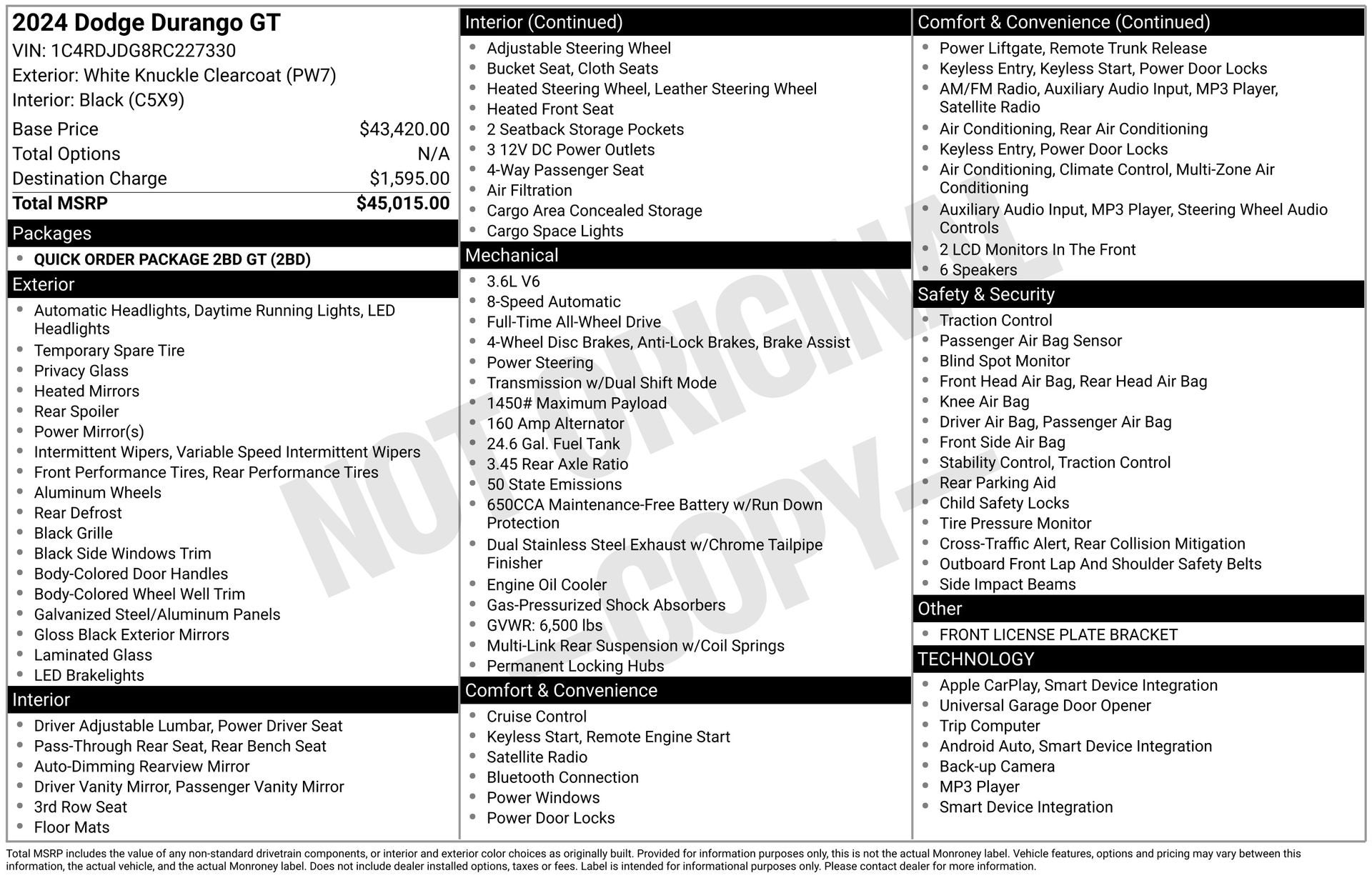 2024 Dodge Durango GT AWD