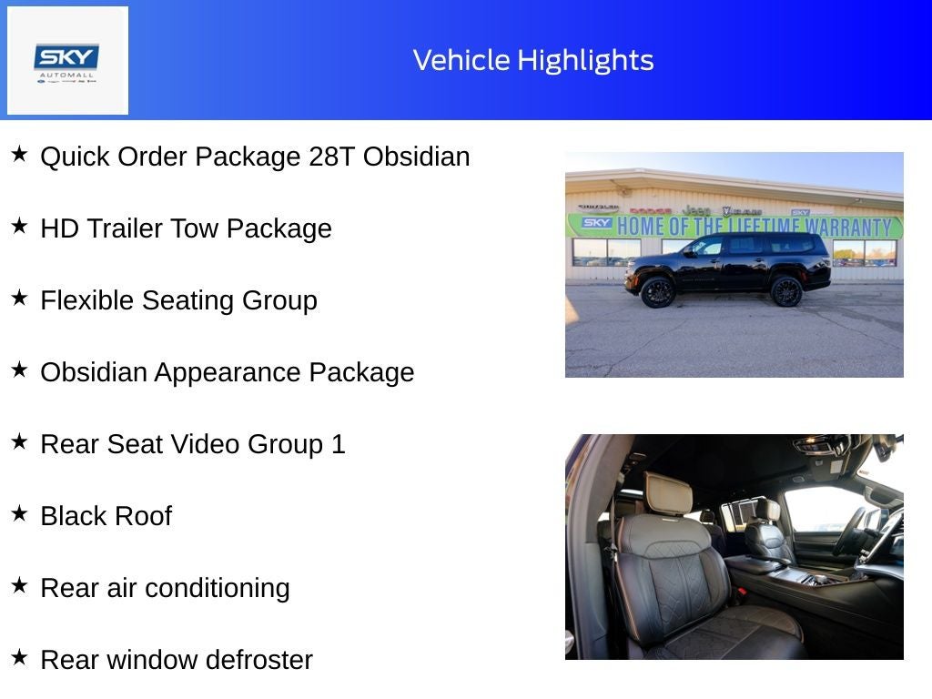 2023 Jeep Grand Wagoneer L Series III Obsidian 4x4