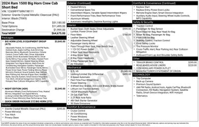 2024 RAM 1500 Big Horn Crew Cab 4x4 5'7' Box