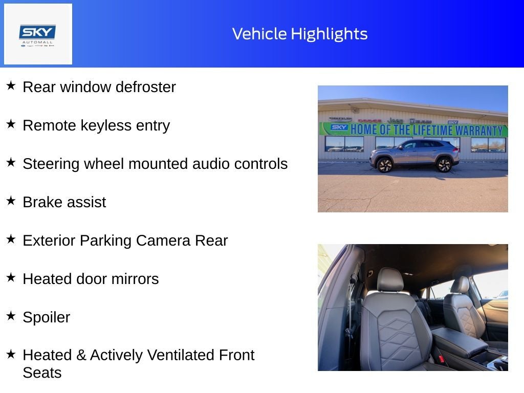 2025 Volkswagen Atlas Cross Sport 2.0T SE w/Technology