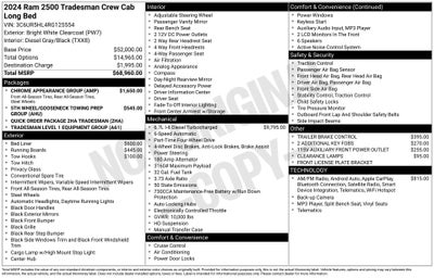 2024 RAM 2500 Tradesman Crew Cab 4x4 8' Box