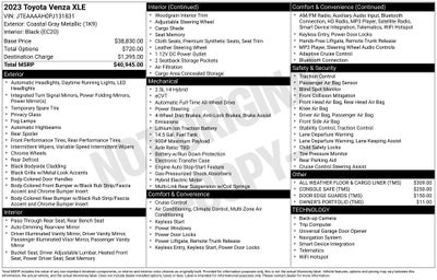 2023 Toyota Venza XLE