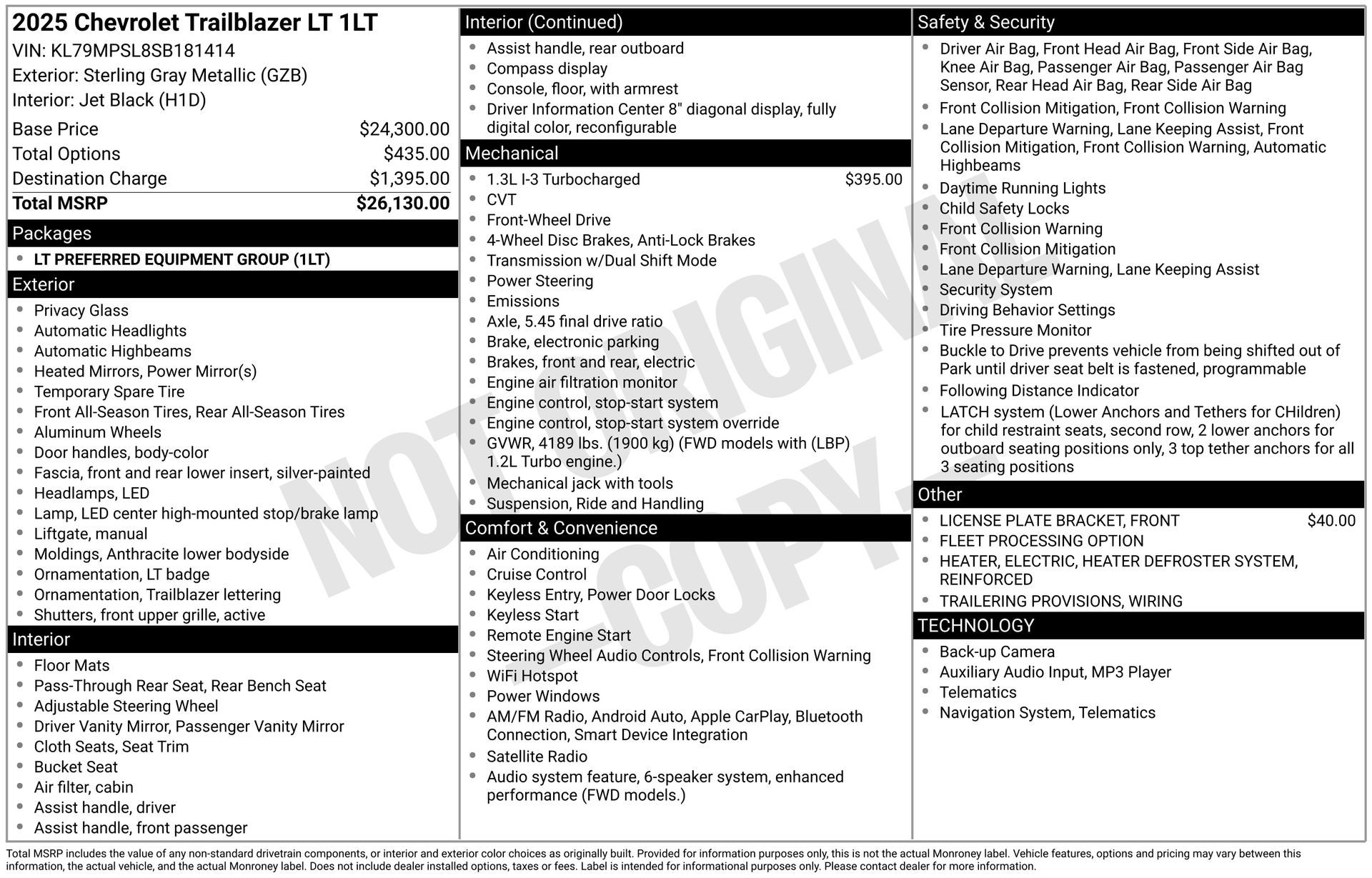 2025 Chevrolet Trailblazer FWD LT