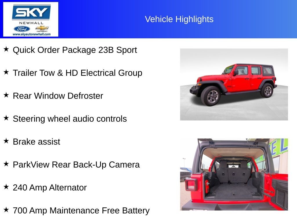 2022 Jeep Wrangler Unlimited Sport