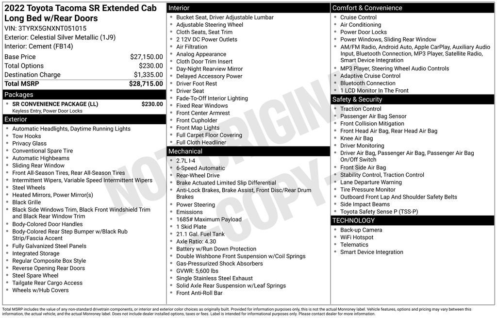2022 Toyota Tacoma SR5